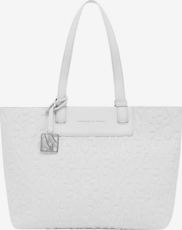 ARMANI EXCHANGE - Bolso de hombro en blanco: frente