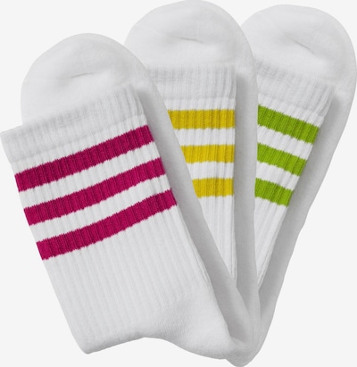 LASCANA Socken in gelb / grün / dunkelrot / weiß, Produktansicht