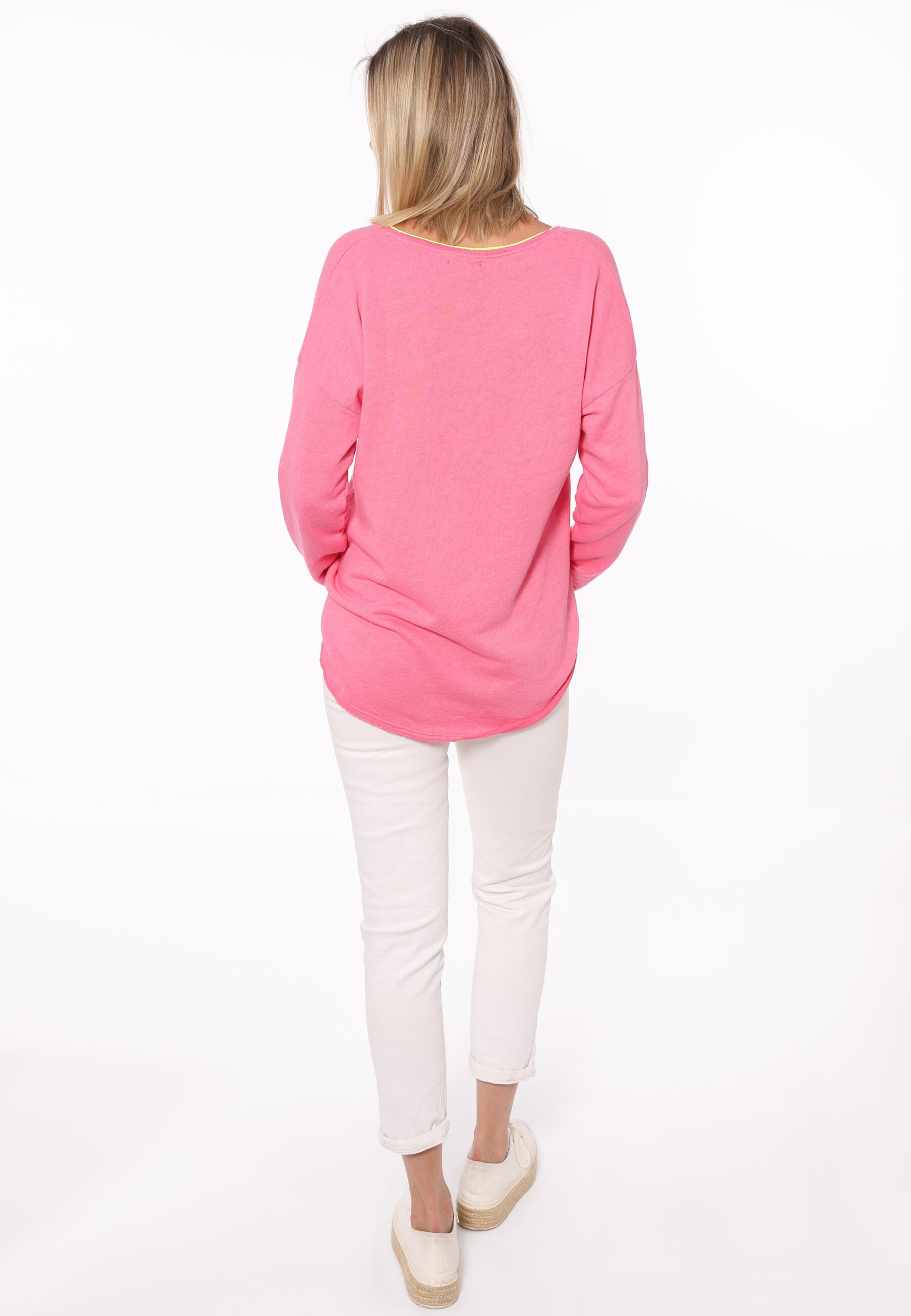 Sweat-shirt Zwillingsherz en rose : derrière