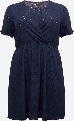 Robe 'ULRIKKE' Vero Moda Curve en bleu : devant