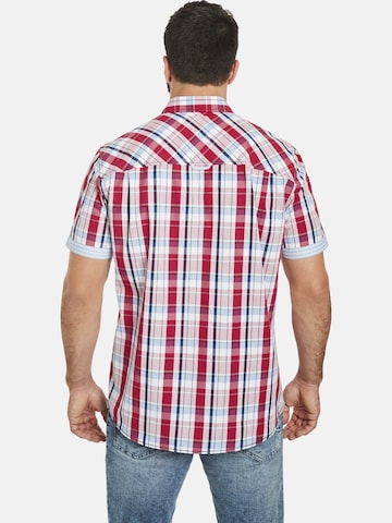 Jan Vanderstorm Comfort fit Button Up Shirt ' Wentzel ' in Red