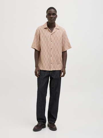 JACK & JONES Comfort fit Overhemd 'JPRBLUVincent' in Oranje