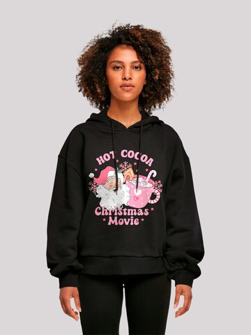 F4NT4STIC Sweatshirt 'Hot Cocoa and Christmas Movies Cozy' in Black: front