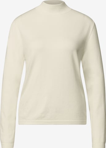 Street One Studio Langarm Pullover mit Turtle Neck in Weiß: Vorderseite