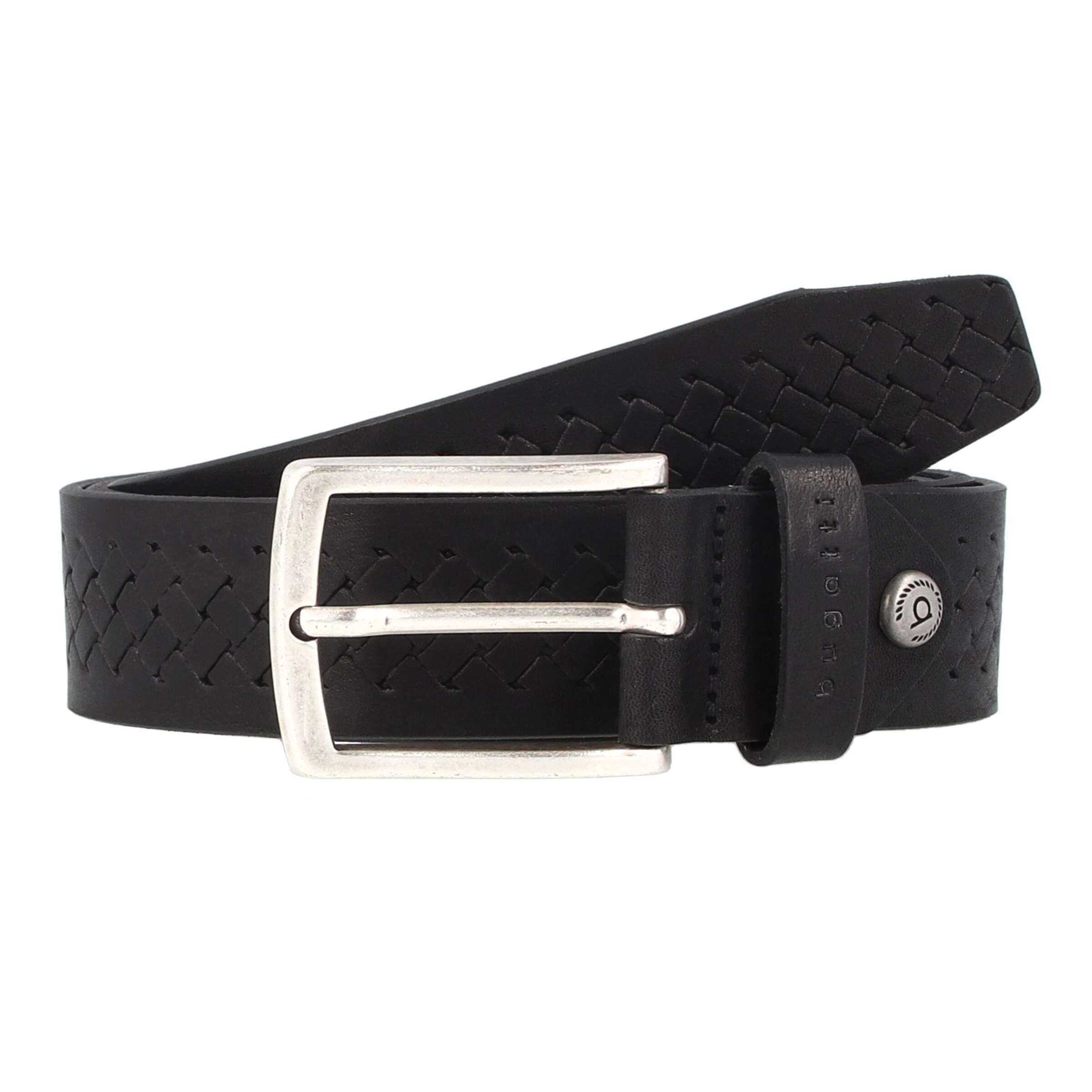 Ceinture bugatti en noir : devant