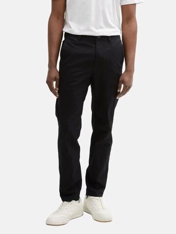 TOM TAILOR DENIM Tapered Broek in Zwart: voorkant