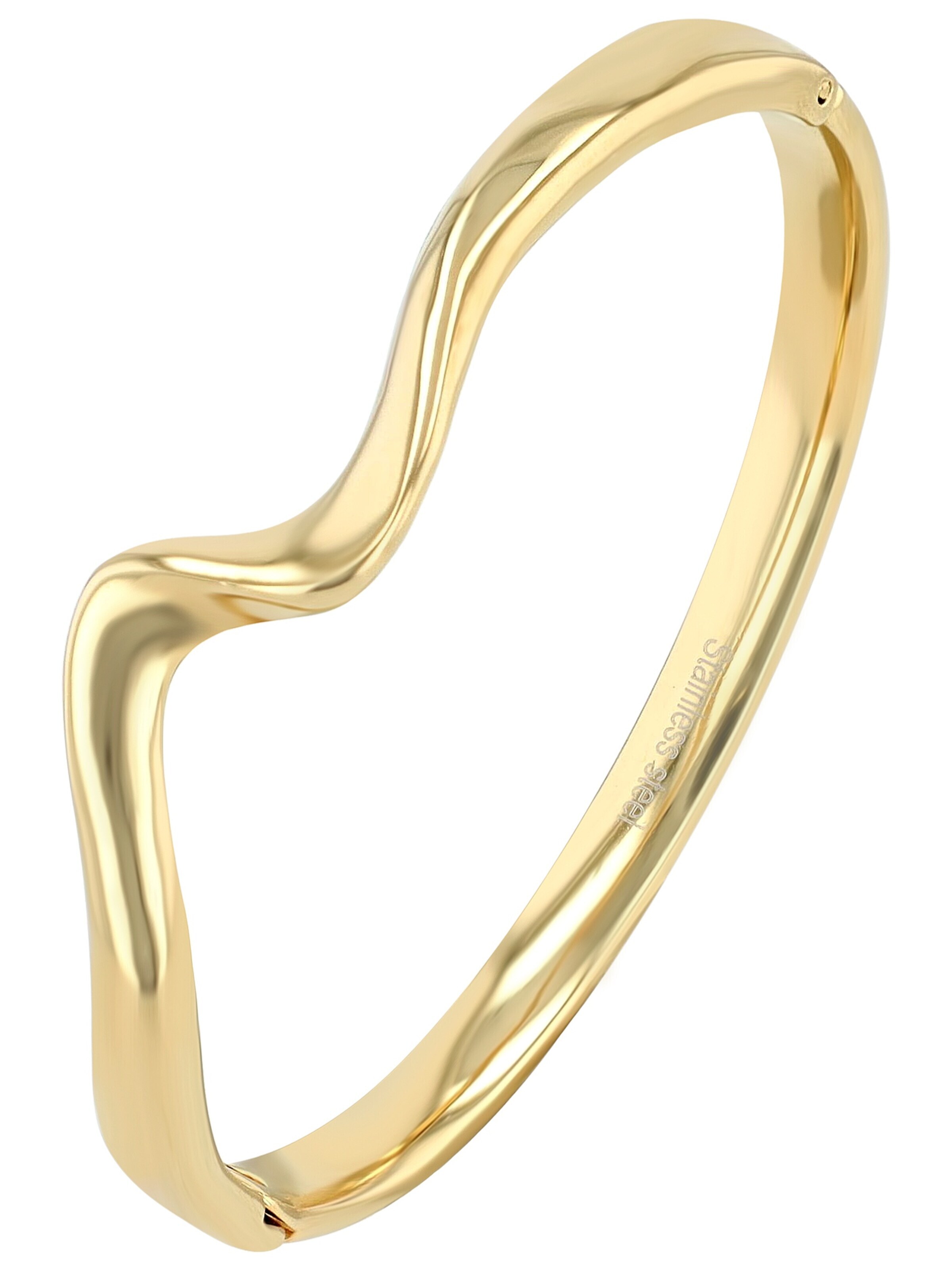 Akzent Bracelet '"Jenny" Silber - Spangenarmreif- Edelstahl Schmuck' in Gold