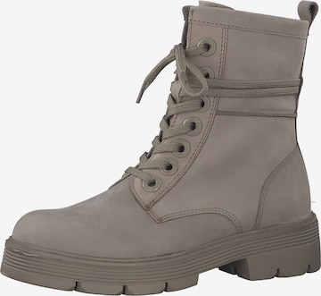 MARCO TOZZI Lace-Up Ankle Boots in Grey: front