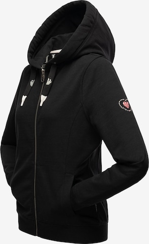 NAVAHOO Zip-Up Hoodie 'Engelshaar' in Black