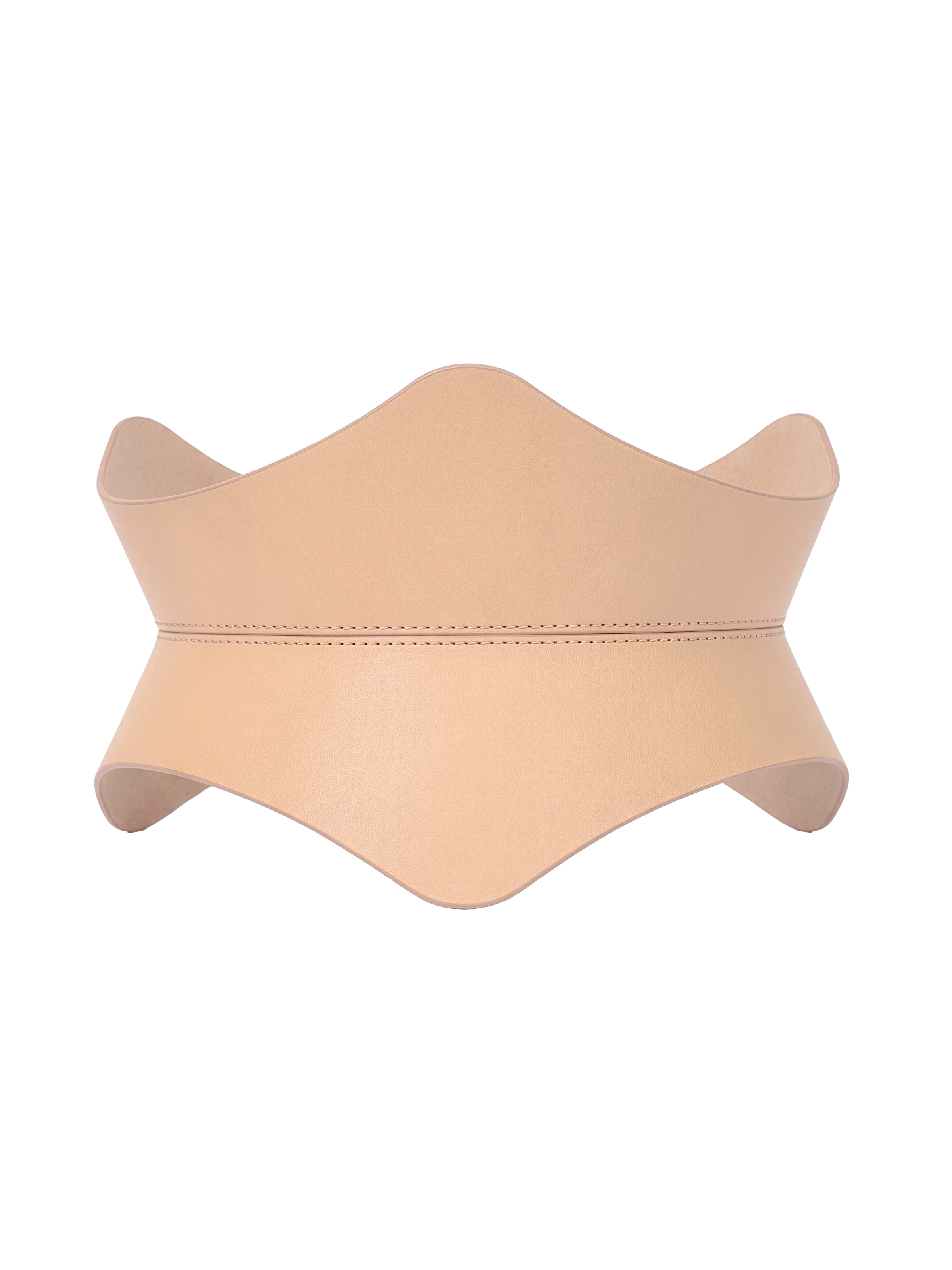Haute Cuir - Cinturón 'Soreen' en beige: frente
