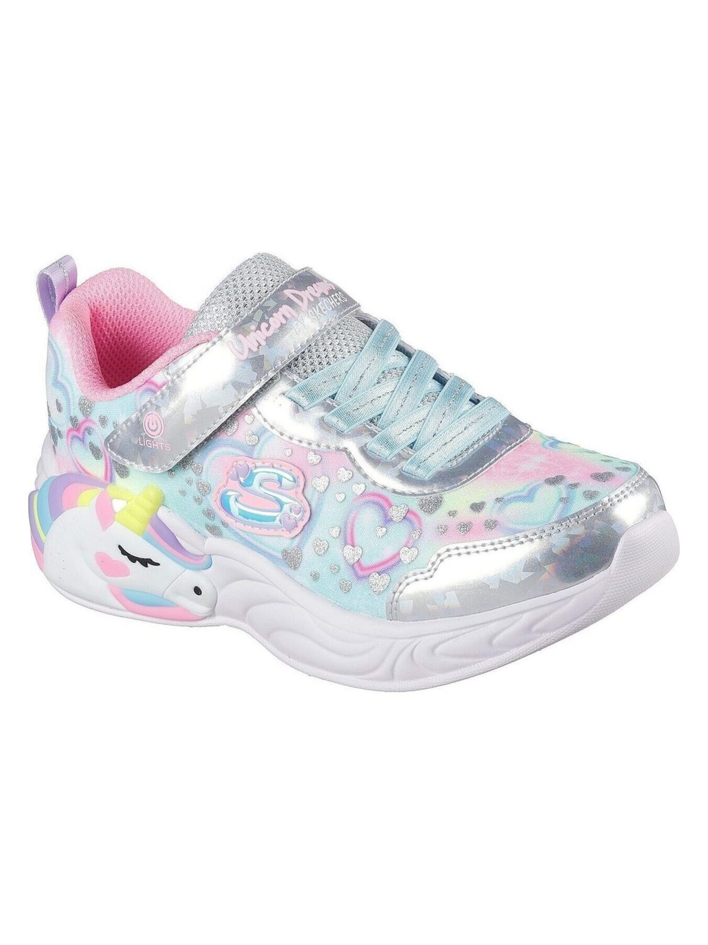 SKECHERS Trainers 'Lights-Unicorn Dreams-Hear' in Mixed colours: front