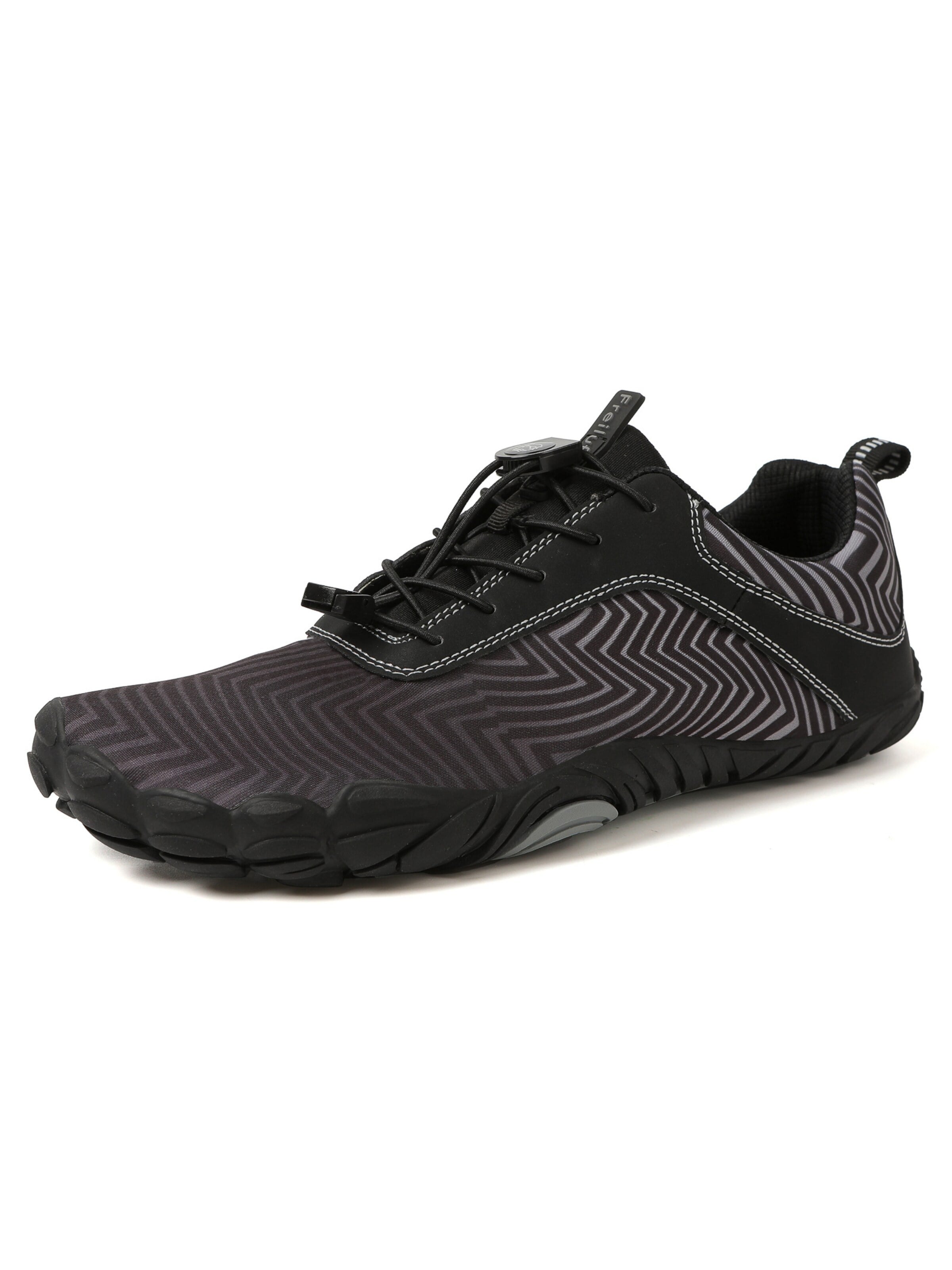 Freiluftkind Sportlicher Schnürschuh 'Freiluftkind® – Overland'‌‌‌‌‌‌‌‌ in Schwarz: Vorderseite