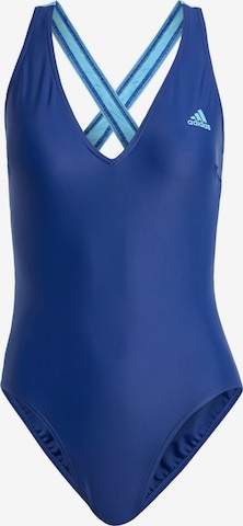 ADIDAS SPORTSWEAR Triangle Active Swimsuit in Blue: front