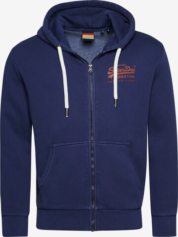 Giacca di felpa di Superdry in blu: frontale