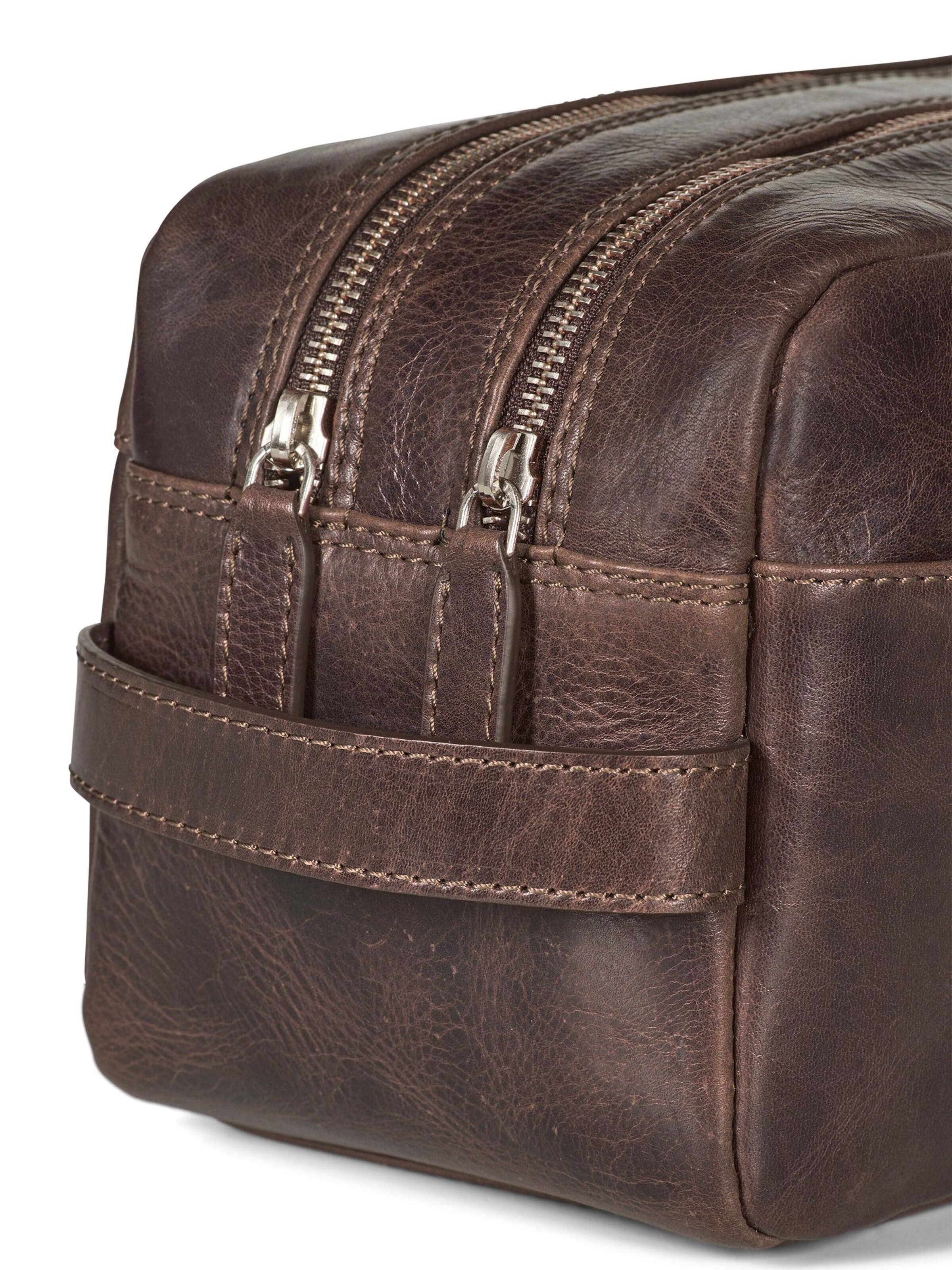 Nécessaire 'Toiletry Bag Hayden Dark Brown' di Howard London in marrone