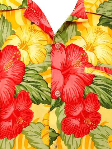Maglietta 'Wild Flowers' di King Kameha in giallo
