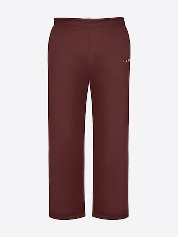 TATES Wide leg Workout Pants in Red: front