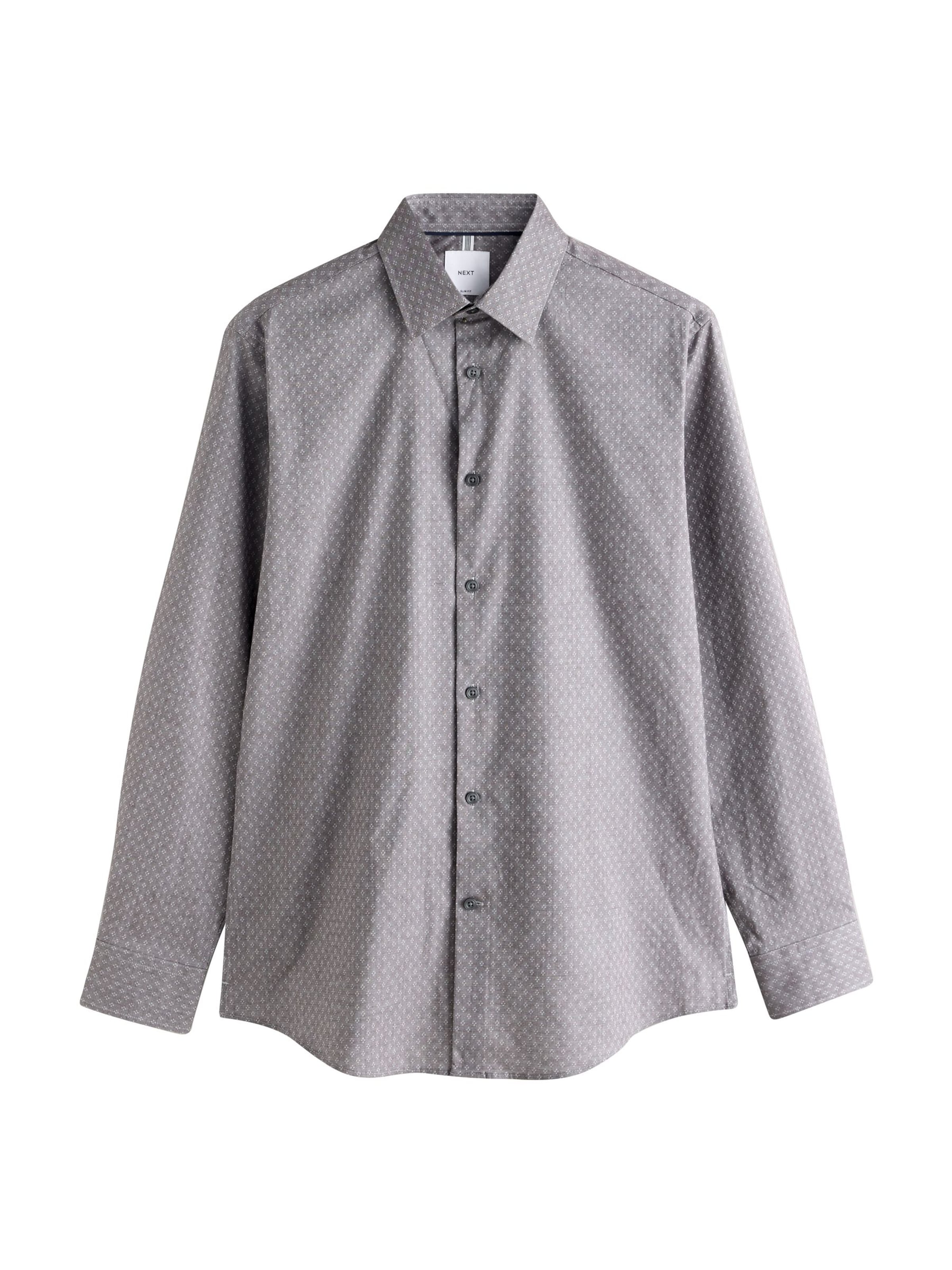 Next Úzky strih Košeľa - Sivá: predná strana