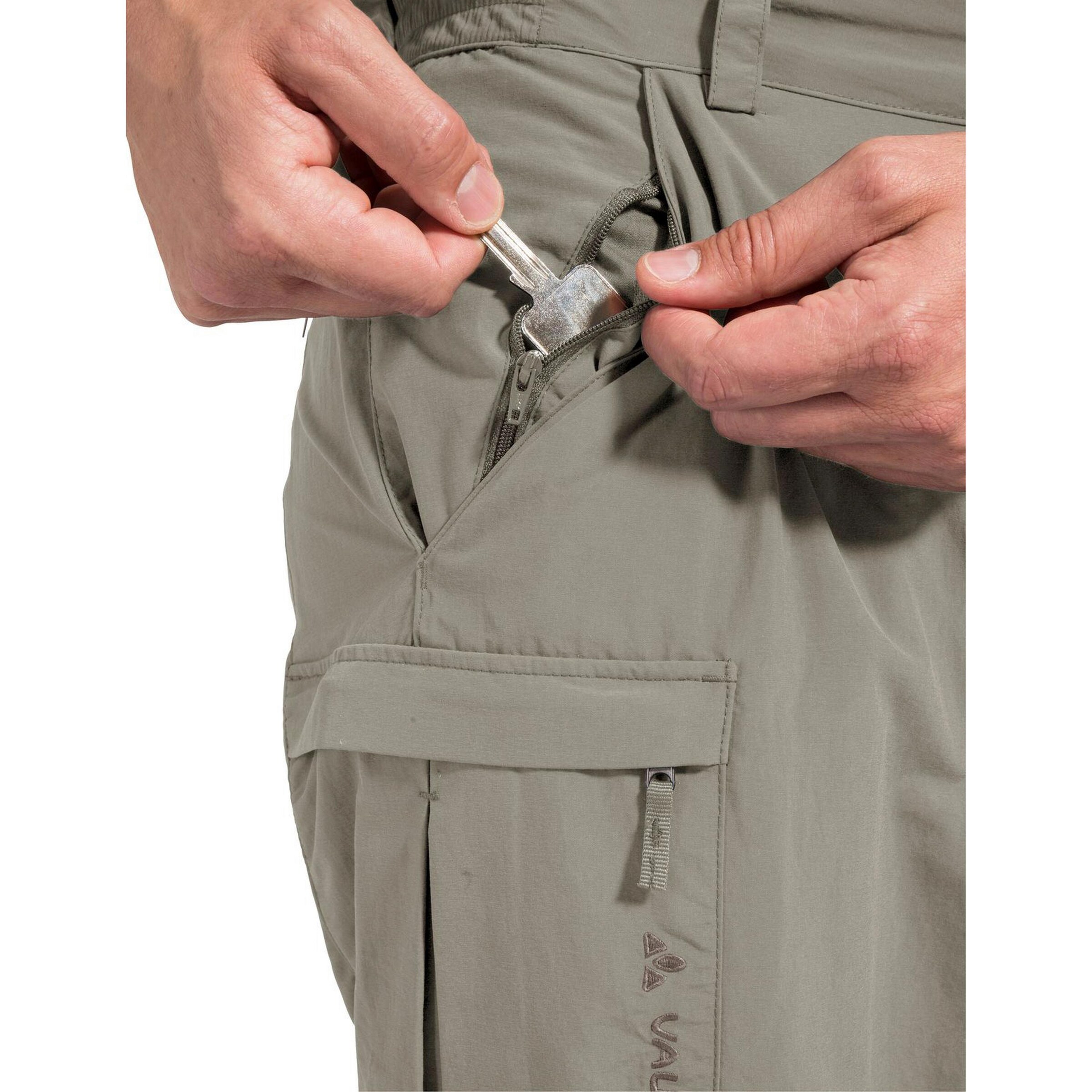VAUDE Regular Outdoor trousers 'Farley ZO V' in Beige