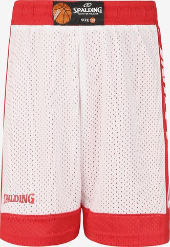 SPALDING Loose fit Workout Pants in Red: front