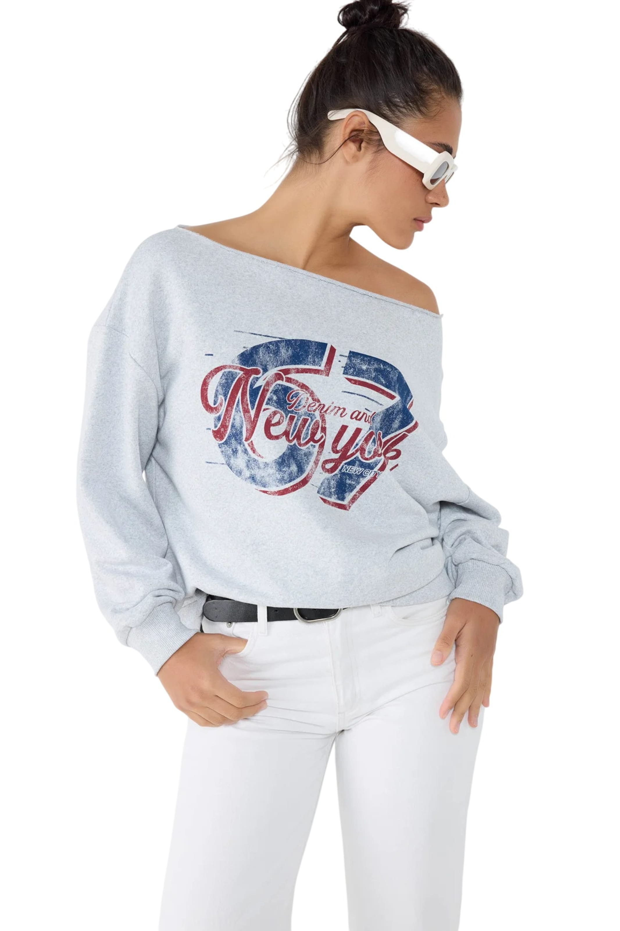 Sweat-shirt No Matter What en bleu