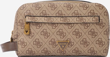 GUESS Kosmetiktasche 'MILANO SMALL NECESSAIRE' in Beige: Vorderseite