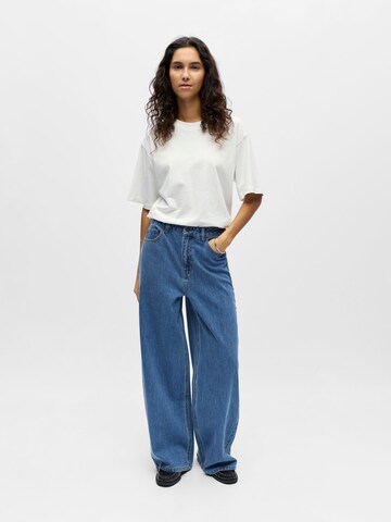 OBJECT Wide Leg Jeans 'OBJLuca' in Blau