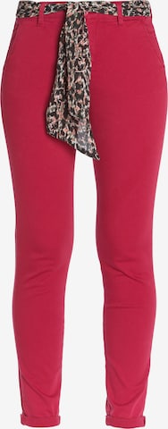 Le Temps Des Cerises Chino Pants 'DYLI 2' in Red: front