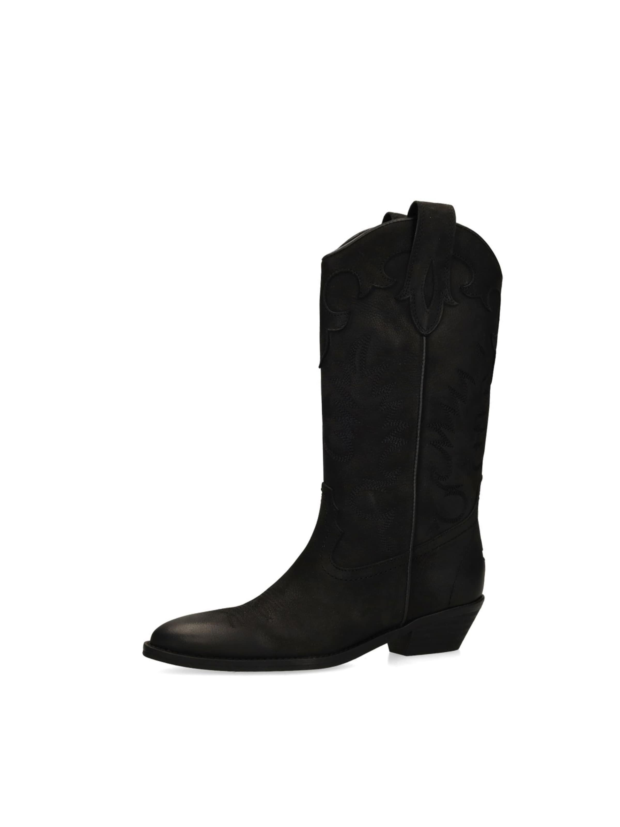Bottes de cowboy SACHA en noir : devant