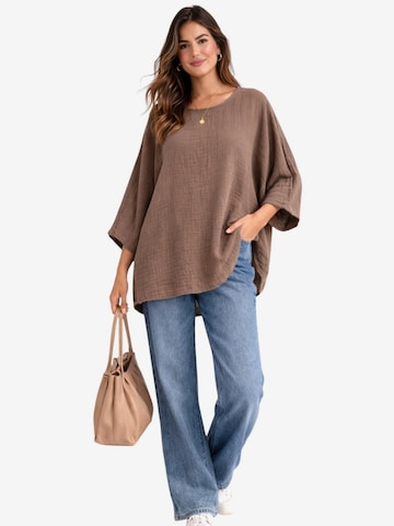 WENOR Bluse 'MUSALI' in Beige: Vorderseite