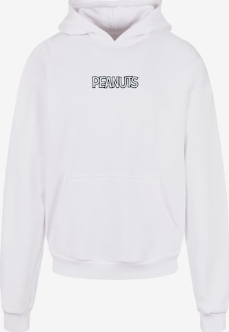 Sweat-shirt 'Peanuts - Charlie' Merchcode en blanc : devant