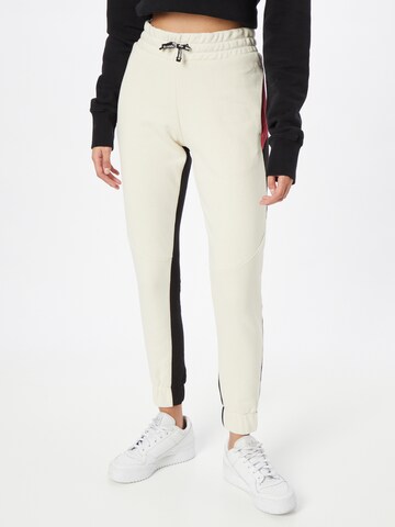 Superdry Tapered Workout Pants 'Train Core' in White: front