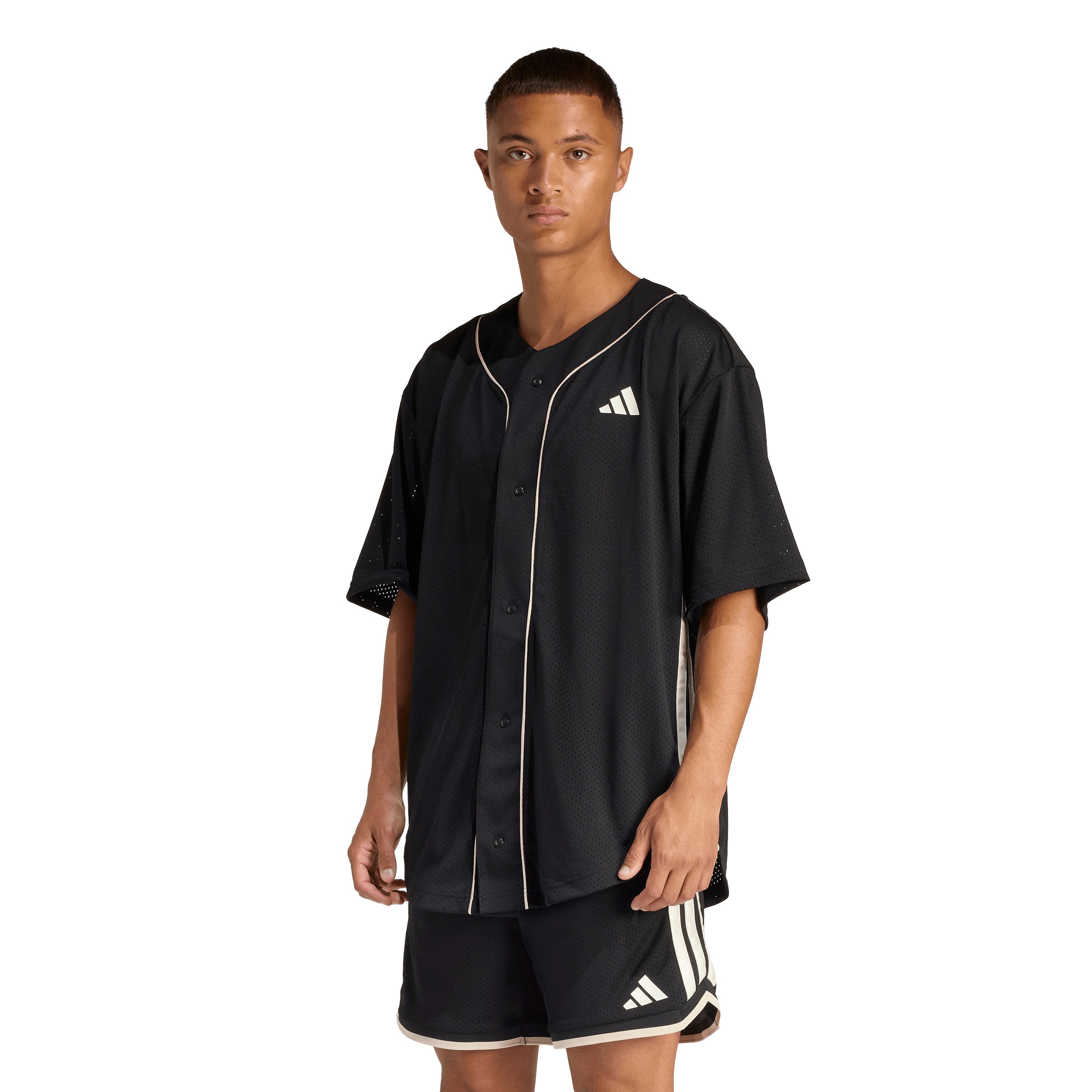 Comfort fit Camicia funzionale 'Stadium' di ADIDAS SPORTSWEAR in nero: frontale