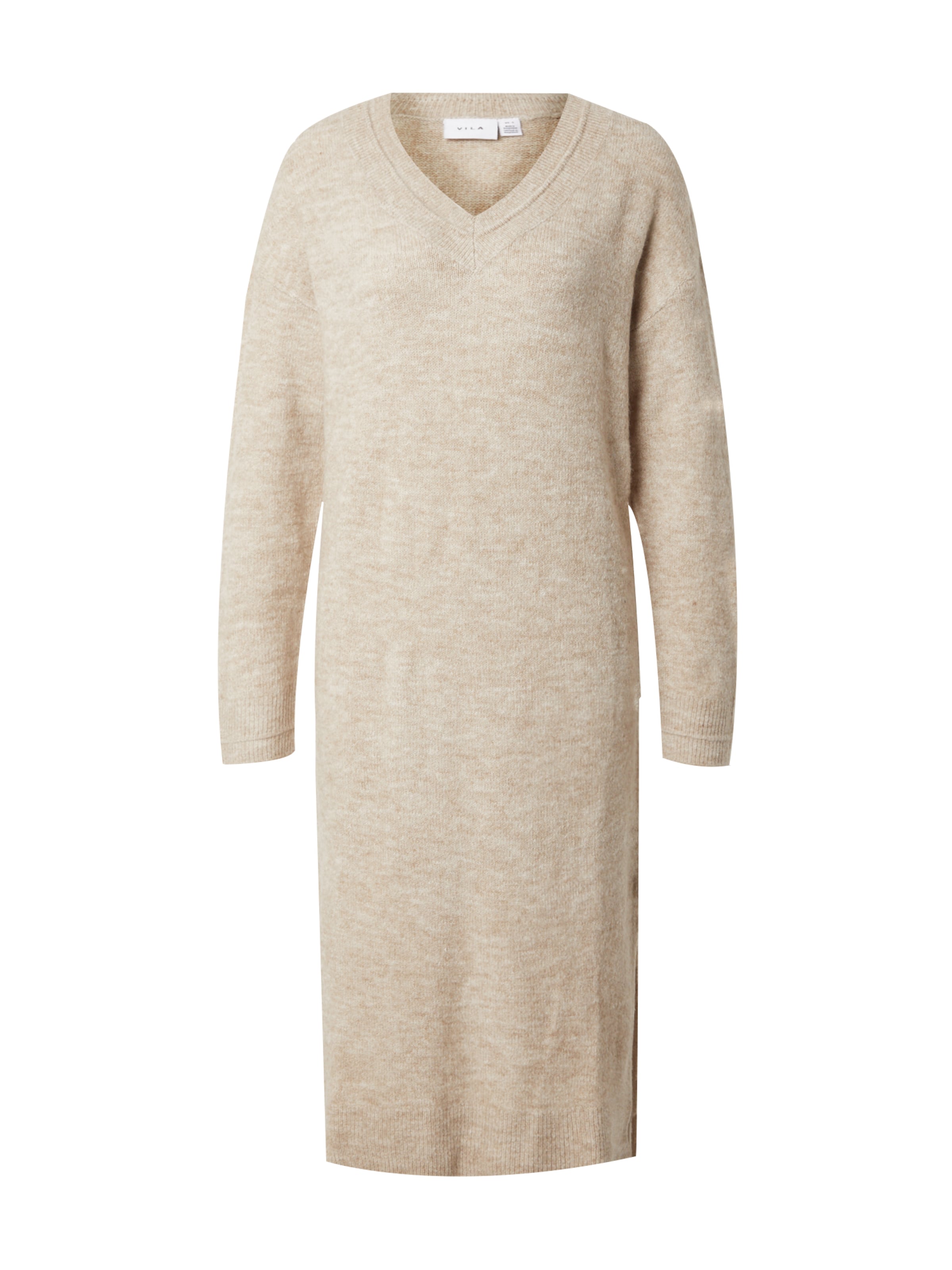VILA Knitted dress 'VIMa' in Beige: front
