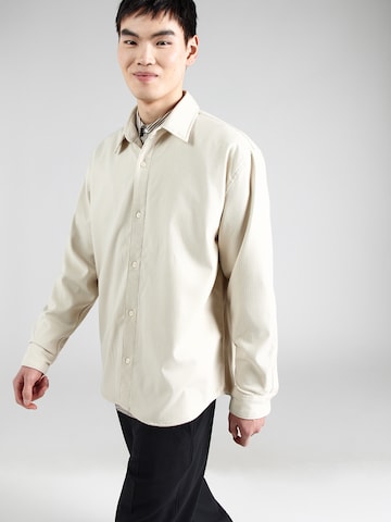 Abercrombie & Fitch Классический крой Рубашка в Бежевый: спереди