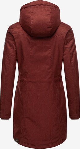 Ragwear Toiminnallinen pitkä takki 'Elsie' värissä punainen