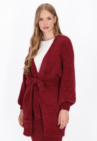 Cardigan oversize DreiMaster Vintage en rouge : devant
