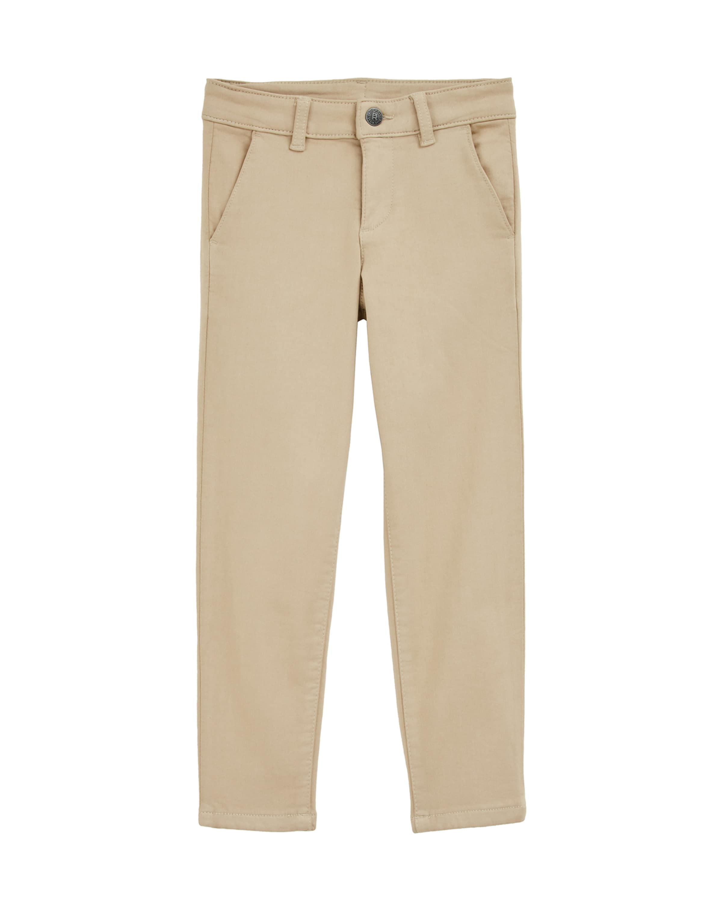 Coupe slim Pantalon WE Fashion en beige : devant