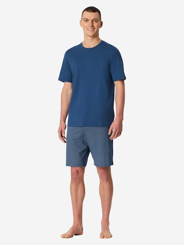 Pyjama long 'Casual Essentials' SCHIESSER en bleu : devant