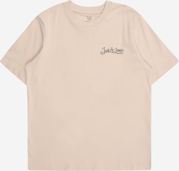 Jack & Jones Junior T-Shirt 'JJYUKI' in Beige: Vorderseite