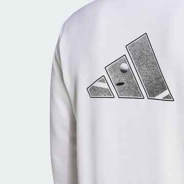 ADIDAS PERFORMANCE Athletic Zip-Up Hoodie in White