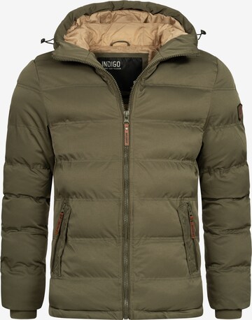 INDICODE JEANS Winter Jacket in Green: front