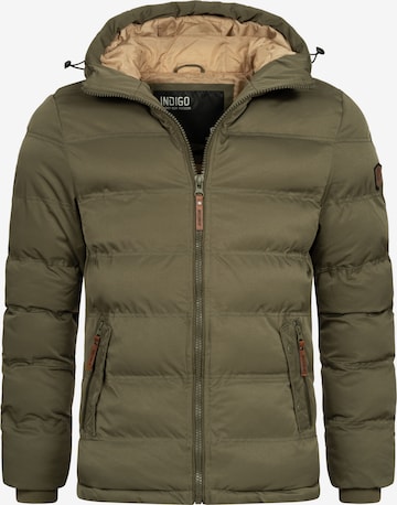 INDICODE JEANS Winter jacket in Green: front