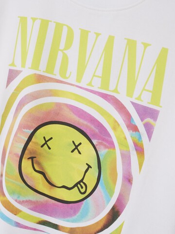 NAME IT Shirt 'Nirvana ' in Wit