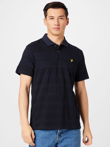 Lyle & Scott Tričko 'Grid' – modrá: přední strana