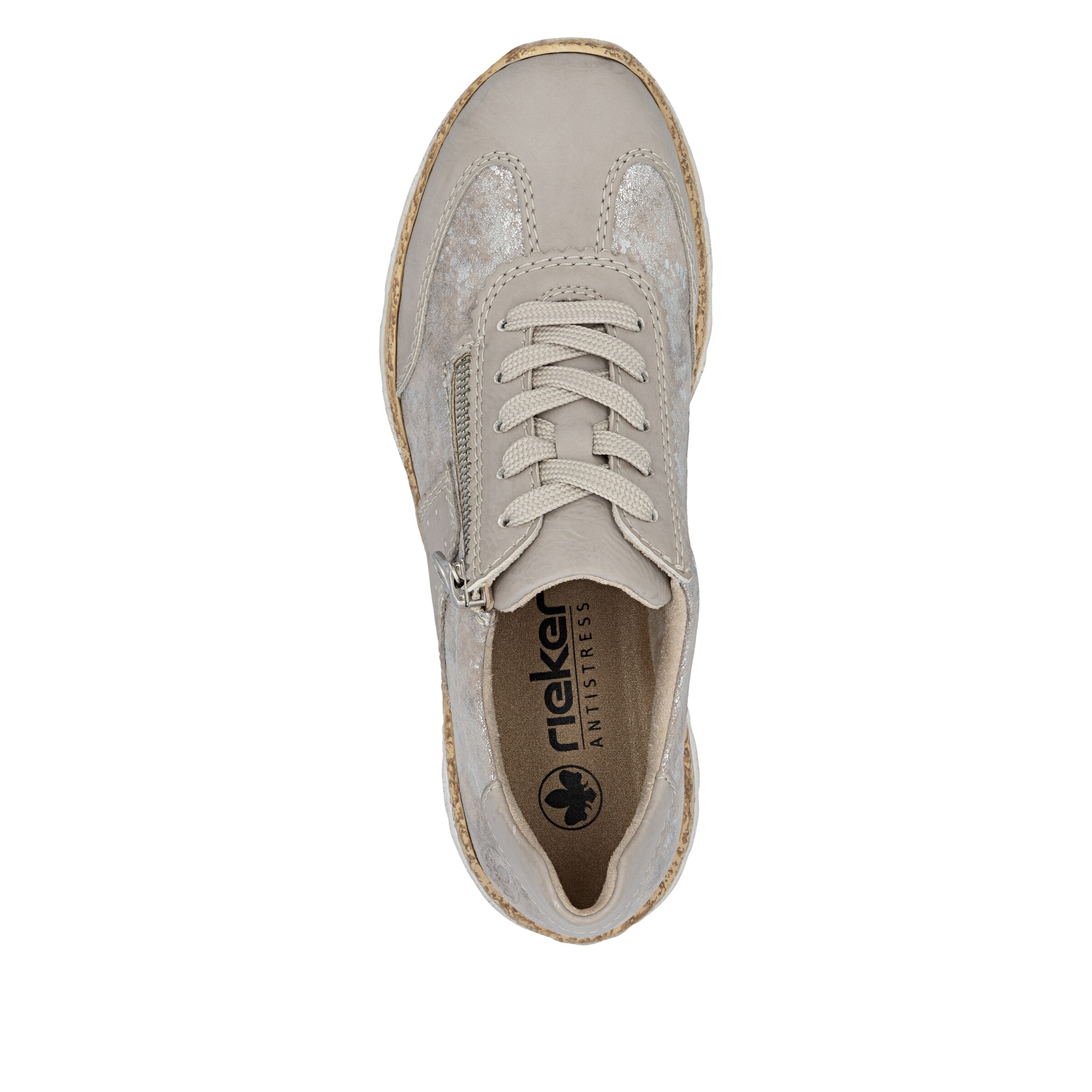 Chaussure à lacets Rieker en beige