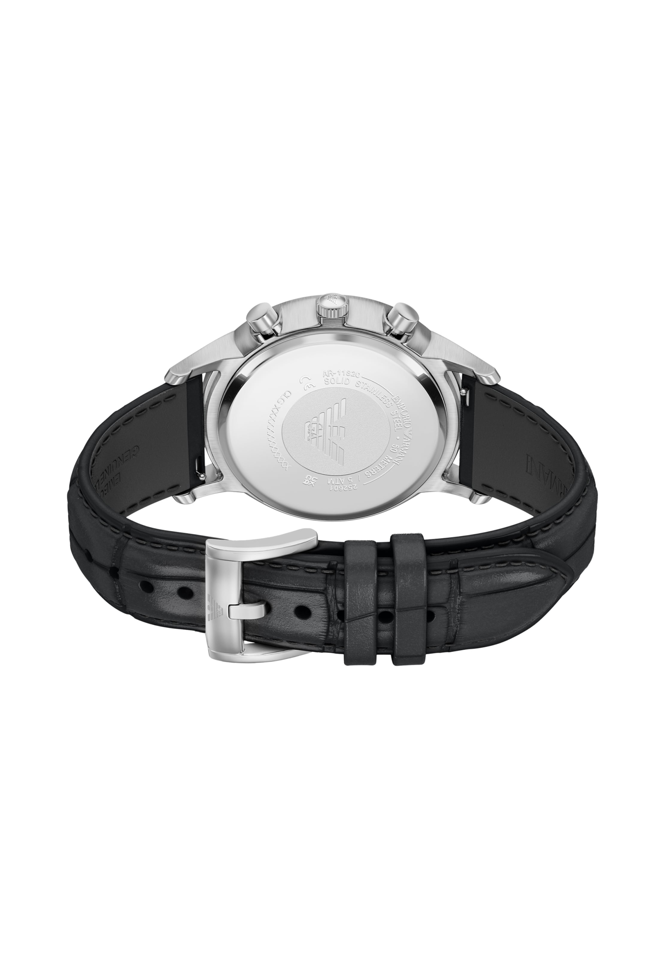 juoda Emporio Armani Analoginis (įprasto dizaino) laikrodis