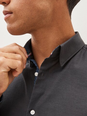 Next Slim fit Button Up Shirt in Grey