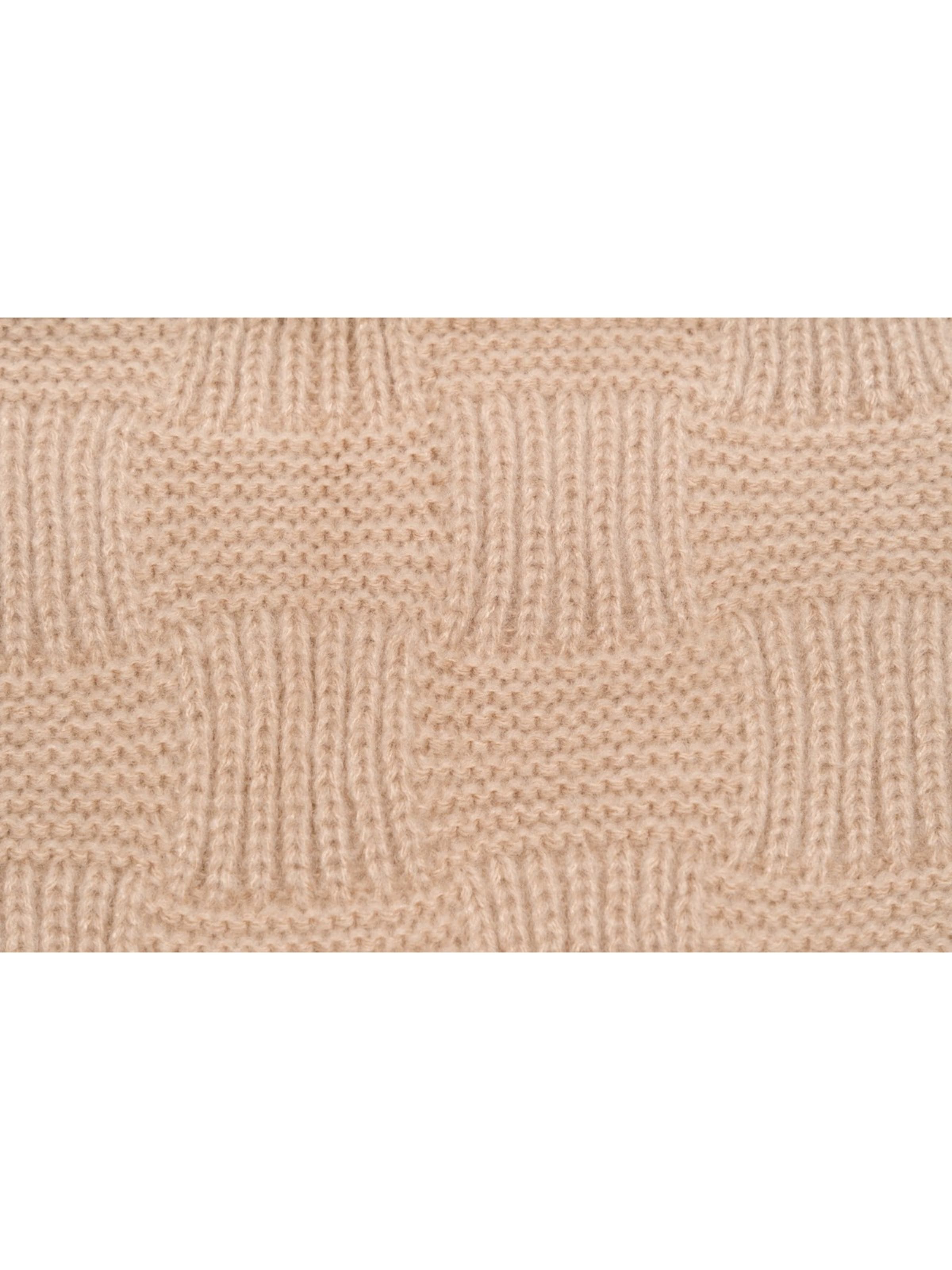 styleBREAKER Shawl 'Strick Dreiecktuch Schachbrett Strickmuster' in Grey