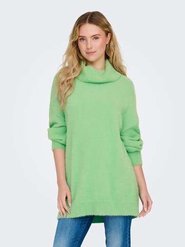 ONLY Trui 'Piumo' in Groen: voorkant